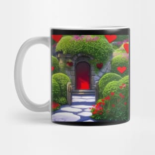 Valentine Wall Art - Dangerous date on the shore - Unique Valentine Fantasy Planet Landsape - Photo print, canvas, artboard print, Canvas Print and T shirt Mug